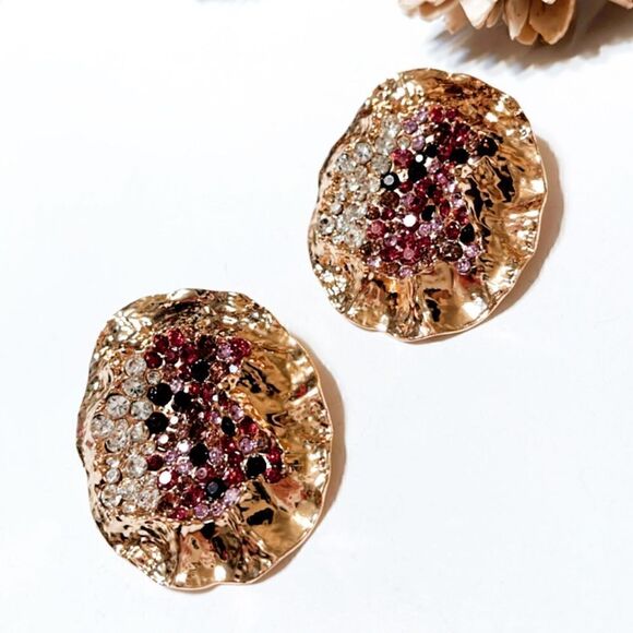Zara rhinestone earrings M1 - Picture 4 of 7